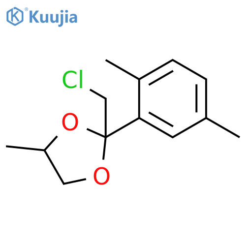 1,3-Dioxolane, 2-(chloromethyl)-2-(2,5-dimethylphenyl)-4-methyl- structure