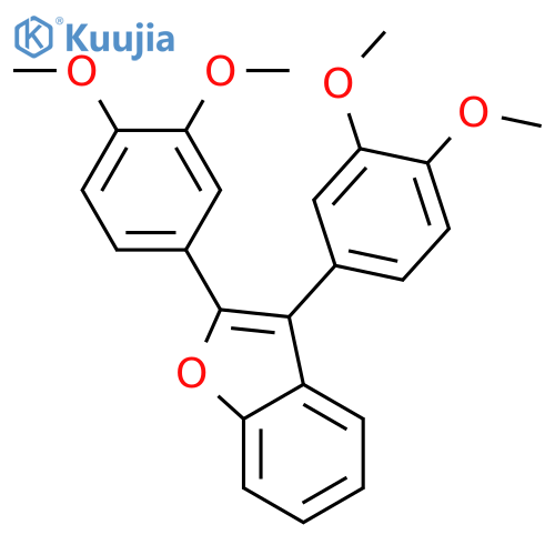 BENZOFURAN, 2,3-BIS(3,4-DIMETHOXYPHENYL)- structure