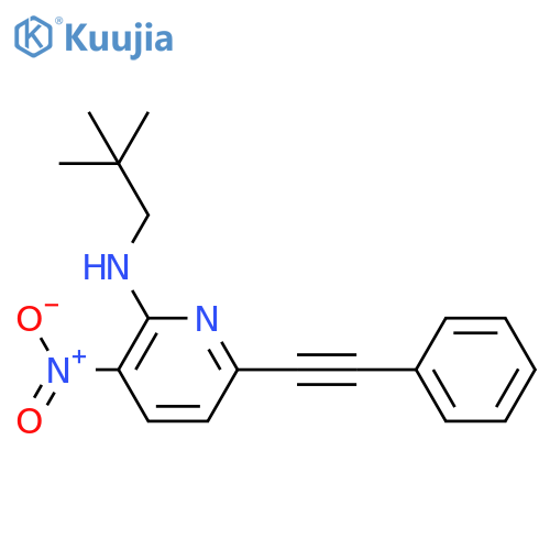 2-PYRIDINAMINE, N-(2,2-DIMETHYLPROPYL)-3-NITRO-6-(PHENYLETHYNYL)- structure