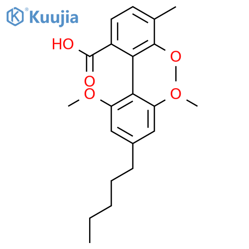 [1,1'-Biphenyl]-2-carboxylic acid, 2',6,6'-trimethoxy-5-methyl-4'-pentyl- structure
