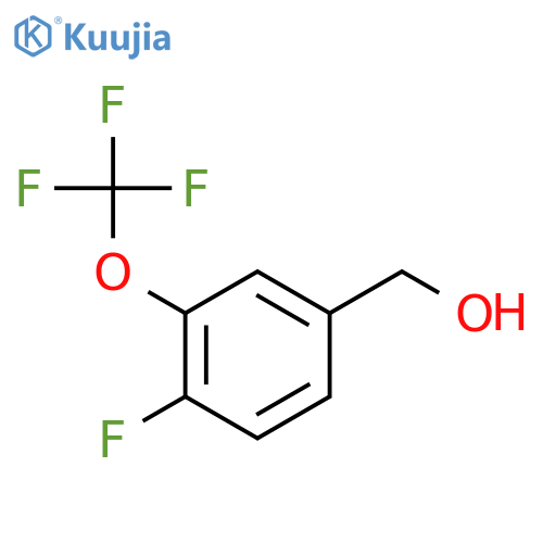 (4-Fluoro-3-(trifluoromethoxy)phenyl)methanol structure