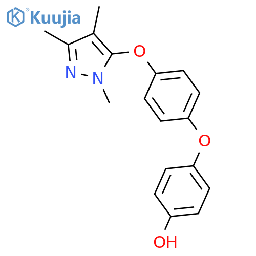 Phenol, 4-[4-[(1,3,4-trimethyl-1H-pyrazol-5-yl)oxy]phenoxy]- structure