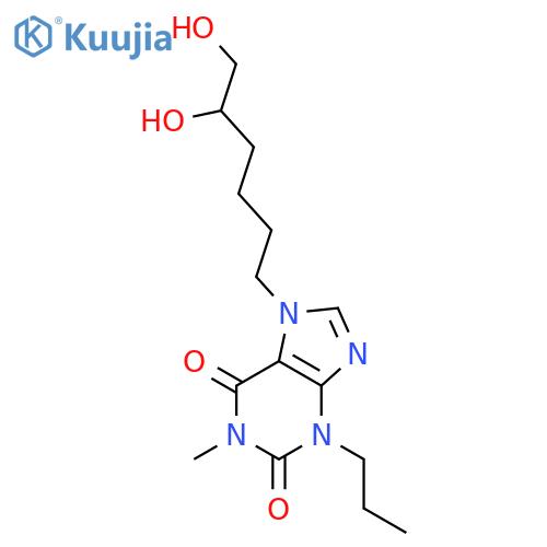 1H-Purine-2,6-dione,7-(5,6-dihydroxyhexyl)-3,7-dihydro-1-methyl-3-propyl- structure