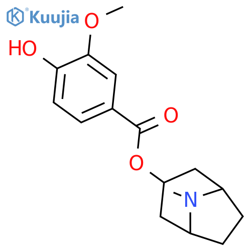 8-Methyl-8-azabicyclo[3.2.1]octan-3-ol; exo-form, O-(4-Hydroxy-3-methoxybenzoyl) structure
