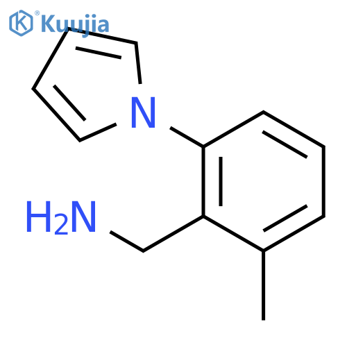 Benzenemethanamine, 2-methyl-6-(1H-pyrrol-1-yl)- structure