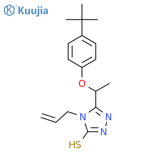 4-Allyl-5-(1-(4-(tert-butyl)phenoxy)ethyl)-4H-1,2,4-triazole-3-thiol structure