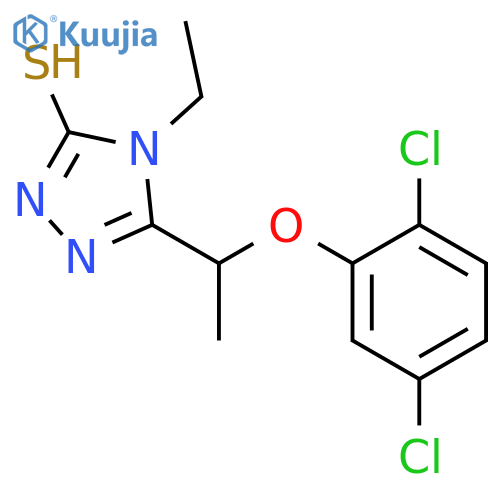 5-1-(2,5-Dichlorophenoxy)ethyl-4-ethyl-4H-1,2,4-triazole-3-thiol structure