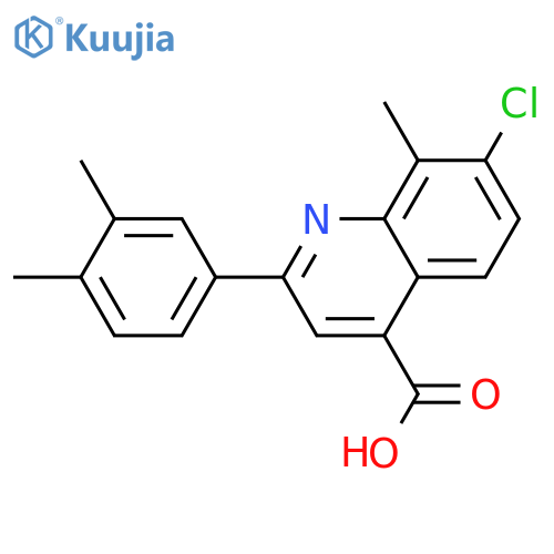 7-Chloro-2-(3,4-dimethylphenyl)-8-methylquinoline-4-carboxylic acid structure