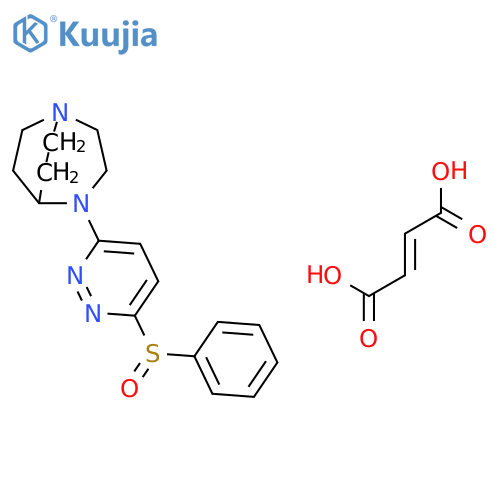 1,4-Diazabicyclo[3.2.2]nonane, 4-[6-(phenylsulfinyl)-3-pyridazinyl]-,(2E)-2-butenedioate (1:1) structure