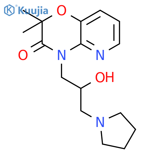 10-(2-hydroxy-3-pyrrolidin-1-yl-propyl)-8,8-dimethyl-7-oxa-2,10-diazab icyclo[4.4.0]deca-2,4,11-trien-9-one structure