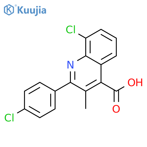 8-CHLORO-2-(4-CHLOROPHENYL)-3-METHYLQUINOLINE-4-CARBOXYLIC ACID structure