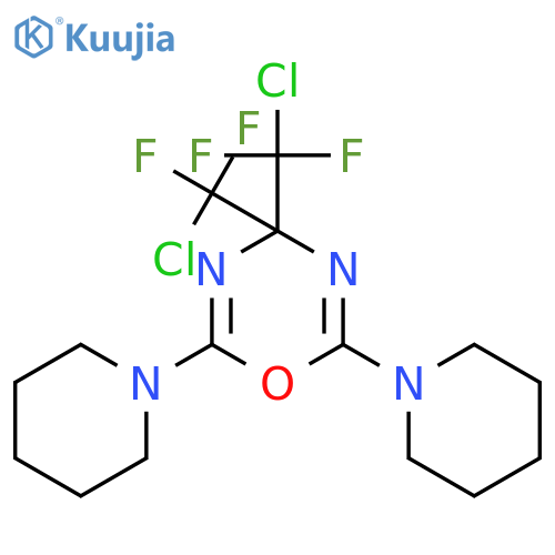 4H-1,3,5-Oxadiazine, 4,4-bis(chlorodifluoromethyl)-2,6-di-1-piperidinyl- structure