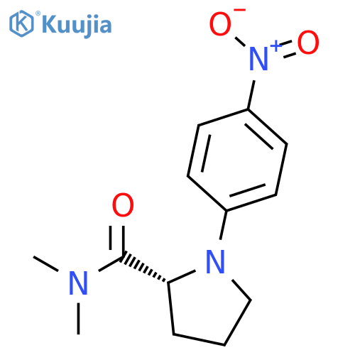 2-PYRROLIDINECARBOXAMIDE, N,N-DIMETHYL-1-(4-NITROPHENYL)-, (2R)- structure