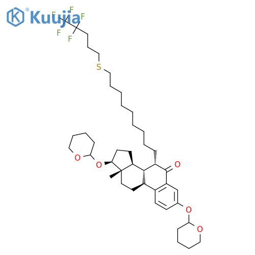 S-Deoxo-3,17β-bis-(O-tetrahydro-2H-pyran-2-yl)-6-oxo-fulvestrant structure