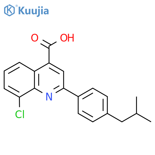 8-Chloro-2-(4-isobutylphenyl)quinoline-4-carboxylic acid structure