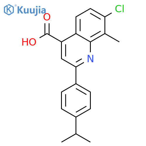7-Chloro-2-(4-isopropylphenyl)-8-methylquinoline-4-carboxylic acid structure