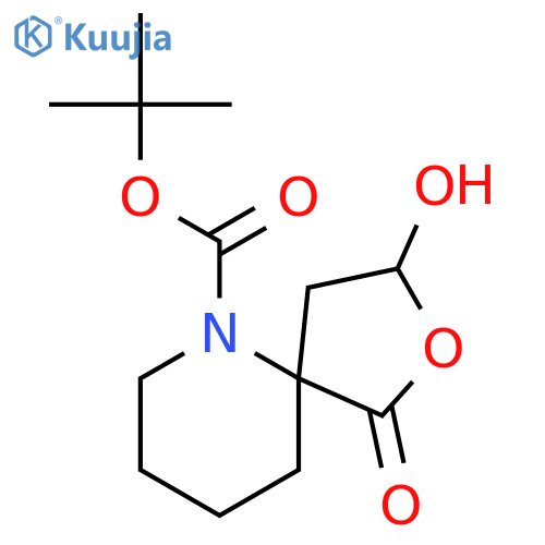 2-Oxa-6-azaspiro[4.5]decane-6-carboxylic acid, 3-hydroxy-1-oxo-,1,1-dimethylethyl ester structure