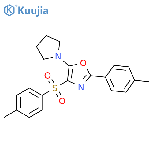4-(4-methylbenzenesulfonyl)-2-(4-methylphenyl)-5-(pyrrolidin-1-yl)-1,3-oxazole structure