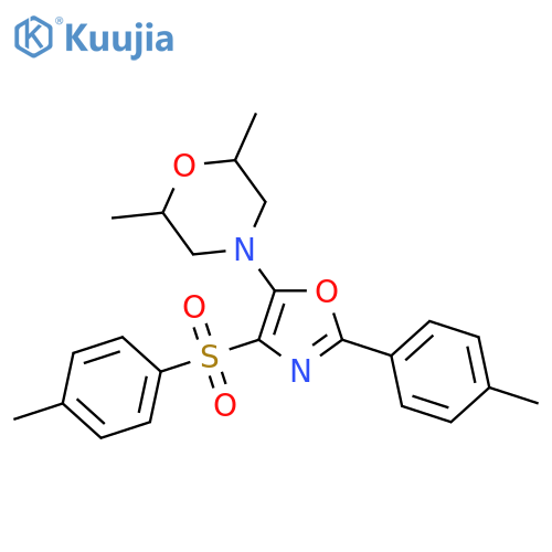2,6-dimethyl-4-4-(4-methylbenzenesulfonyl)-2-(4-methylphenyl)-1,3-oxazol-5-ylmorpholine structure