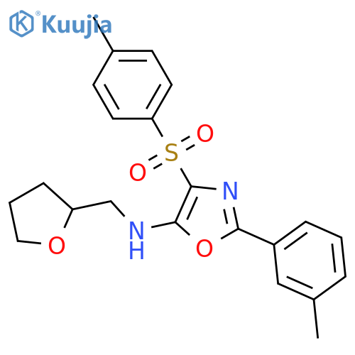 4-(4-methylbenzenesulfonyl)-2-(3-methylphenyl)-N-(oxolan-2-yl)methyl-1,3-oxazol-5-amine structure