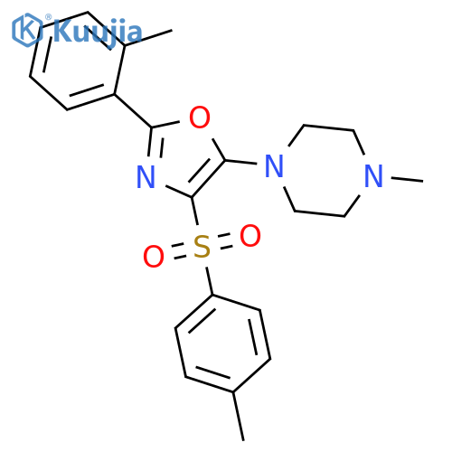 1-methyl-4-4-(4-methylbenzenesulfonyl)-2-(2-methylphenyl)-1,3-oxazol-5-ylpiperazine structure