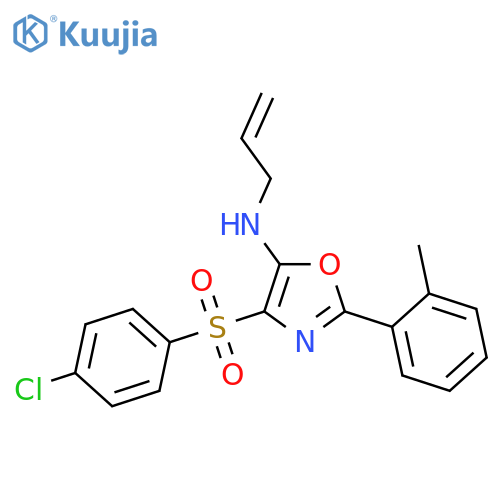 4-(4-chlorobenzenesulfonyl)-2-(2-methylphenyl)-N-(prop-2-en-1-yl)-1,3-oxazol-5-amine structure