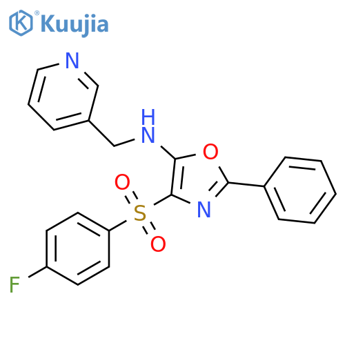 4-(4-fluorobenzenesulfonyl)-2-phenyl-N-(pyridin-3-yl)methyl-1,3-oxazol-5-amine structure