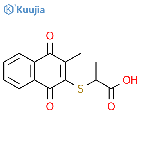 Propanoic acid,2-[(1,4-dihydro-3-methyl-1,4-dioxo-2-naphthalenyl)thio]- structure