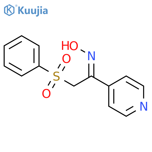 ETHANONE, 2-(PHENYLSULFONYL)-1-(4-PYRIDINYL)-, OXIME structure
