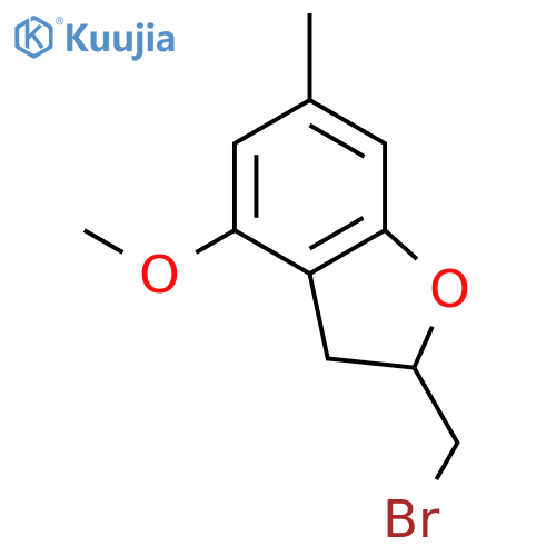 Benzofuran, 2-(bromomethyl)-2,3-dihydro-4-methoxy-6-methyl- structure