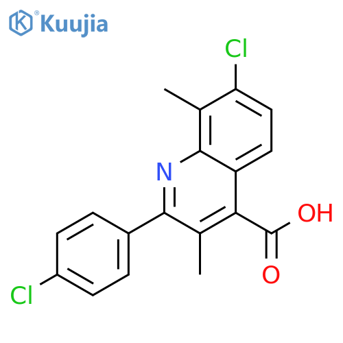 7-Chloro-2-(4-chlorophenyl)-3,8-dimethylquinoline-4-carboxylic acid structure