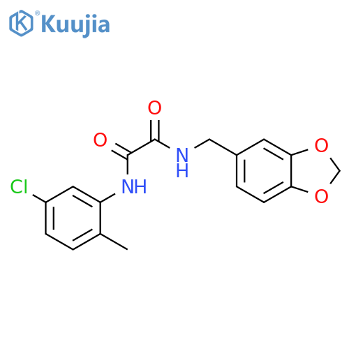 N-(2H-1,3-benzodioxol-5-yl)methyl-N'-(5-chloro-2-methylphenyl)ethanediamide structure