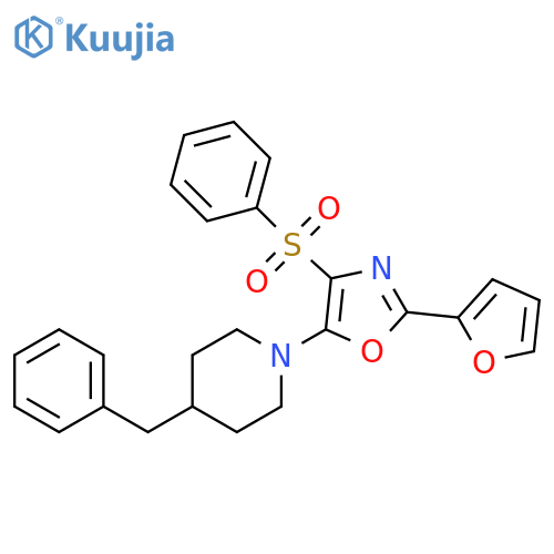 1-4-(benzenesulfonyl)-2-(furan-2-yl)-1,3-oxazol-5-yl-4-benzylpiperidine structure