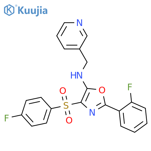 4-(4-fluorobenzenesulfonyl)-2-(2-fluorophenyl)-N-(pyridin-3-yl)methyl-1,3-oxazol-5-amine structure
