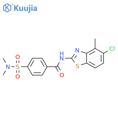 N-(5-chloro-4-methyl-1,3-benzothiazol-2-yl)-4-(dimethylsulfamoyl)benzamide structure