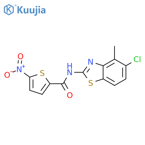 N-(5-chloro-4-methyl-1,3-benzothiazol-2-yl)-5-nitrothiophene-2-carboxamide structure