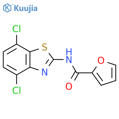 N-(4,7-dichloro-1,3-benzothiazol-2-yl)furan-2-carboxamide structure