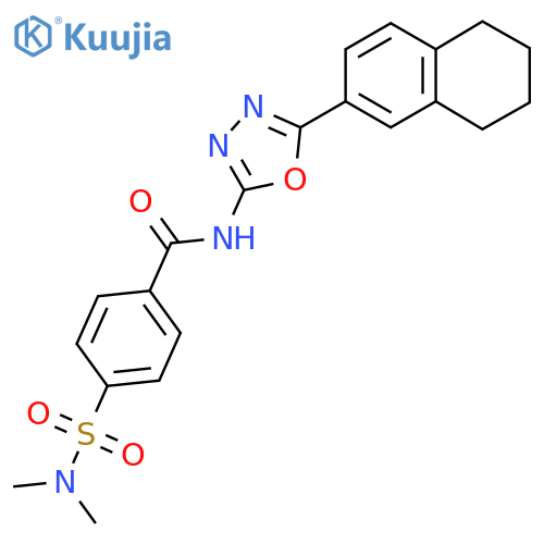 4-(dimethylsulfamoyl)-N-5-(5,6,7,8-tetrahydronaphthalen-2-yl)-1,3,4-oxadiazol-2-ylbenzamide structure