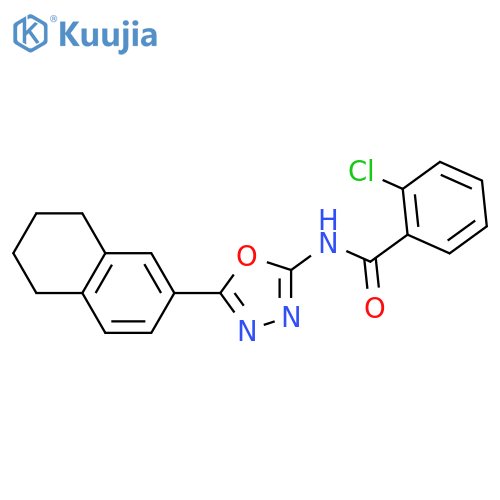 2-chloro-N-5-(5,6,7,8-tetrahydronaphthalen-2-yl)-1,3,4-oxadiazol-2-ylbenzamide structure