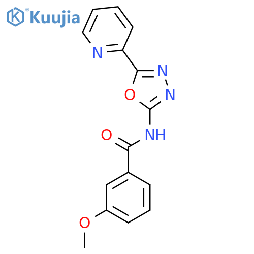 3-methoxy-N-5-(pyridin-2-yl)-1,3,4-oxadiazol-2-ylbenzamide structure