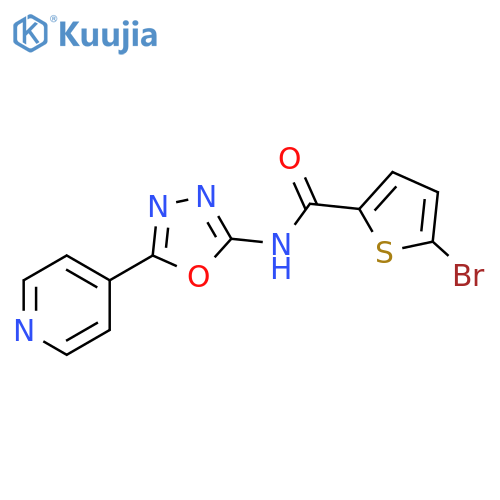5-bromo-N-5-(pyridin-4-yl)-1,3,4-oxadiazol-2-ylthiophene-2-carboxamide structure