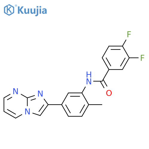 3,4-difluoro-N-(5-{imidazo1,2-apyrimidin-2-yl}-2-methylphenyl)benzamide structure