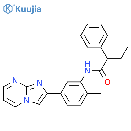 N-(5-{imidazo1,2-apyrimidin-2-yl}-2-methylphenyl)-2-phenylbutanamide structure