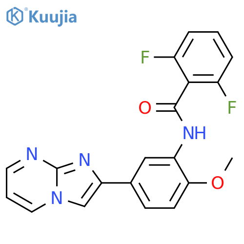 2,6-difluoro-N-(5-{imidazo1,2-apyrimidin-2-yl}-2-methoxyphenyl)benzamide structure