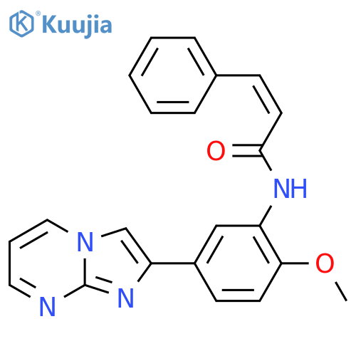 (2Z)-N-(5-{imidazo1,2-apyrimidin-2-yl}-2-methoxyphenyl)-3-phenylprop-2-enamide structure