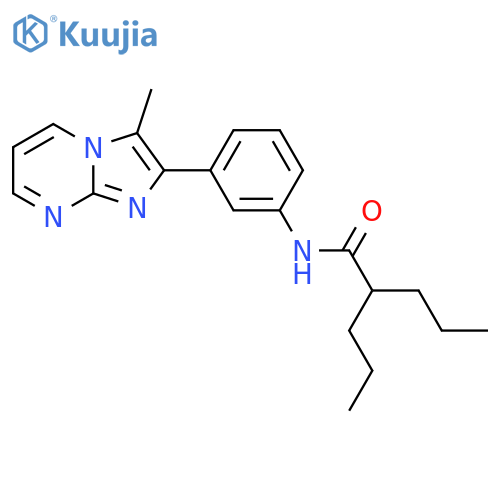 N-(3-(3-methylimidazo[1,2-a]pyrimidin-2-yl)phenyl)-2-propylpentanamide structure