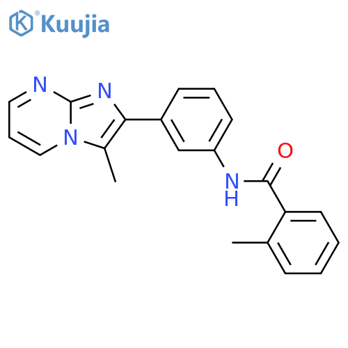 2-methyl-N-(3-{3-methylimidazo1,2-apyrimidin-2-yl}phenyl)benzamide structure