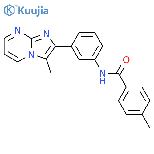4-methyl-N-(3-{3-methylimidazo1,2-apyrimidin-2-yl}phenyl)benzamide structure