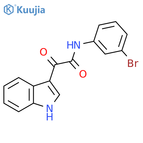 N-(3-bromophenyl)-2-(1H-indol-3-yl)-2-oxoacetamide structure