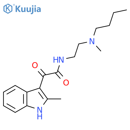 N-{2-butyl(methyl)aminoethyl}-2-(2-methyl-1H-indol-3-yl)-2-oxoacetamide structure